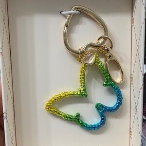 Betsey Johnson crystal butterfly keychain or bag charm